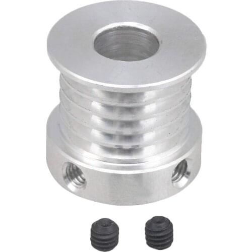 With 2 Screw 10mm Inner Hole Dia 58mm Dia V-Type Belt Pulley 5 Slots