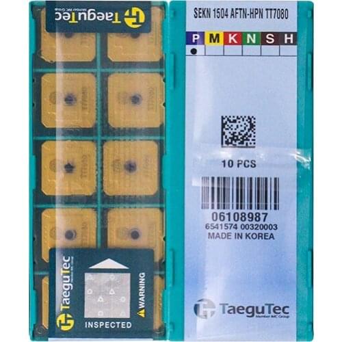SEKN1504AFTN-HPN TT7080 Original Taegutac Carbide Inserts Turning Inserts Lathe Tools 10Pcs/Lot