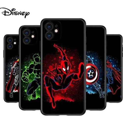 Silicone Cover Marvel Art Superhero For Apple IPhone 12 Mini 11 Pro XS MAX XR X 8 7 6S 6 Plus 5S SE Phone Case