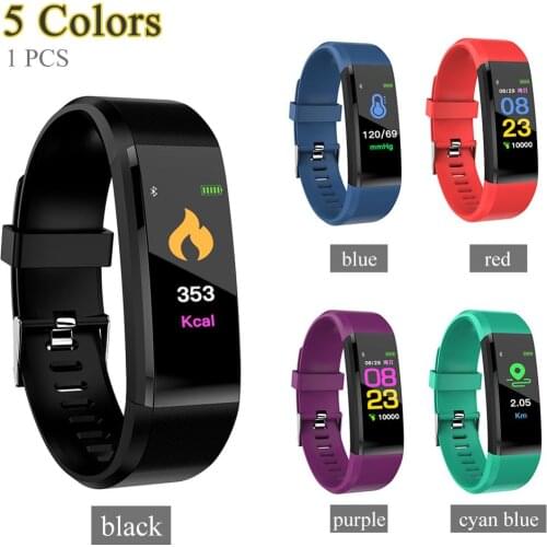 Color Screen Smart Bracelet Sport Pedometer Watch Fitness Running Tracker Heart Rate Pedometer Smart Band