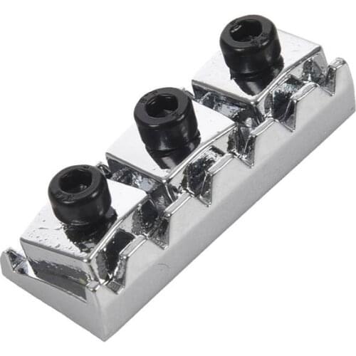 Electric Guitar String Locking Nut For Tremolo Bridge 42.2mm Silver