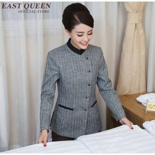 Housekeeping cleaning services uniforms hotel accessories women maid waitress room service uniform shirt NN0132
