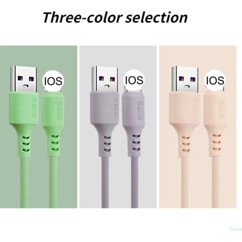 0.25/1.2/1.8M USB Cable For iPhone 12 11 Pro Max X XR XS 8 7 6 6s Fast Data Charging Charger USB Wire Cord Liquid Silicone Cable