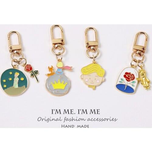 South Korea ins rose boy little prince pendant little fox planet universe keychain airpods earphone pendant