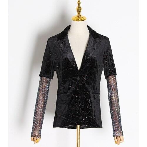 2021 New Fashion Women Designer V Neck Long Sleeve Black Button Elegant Party Dress