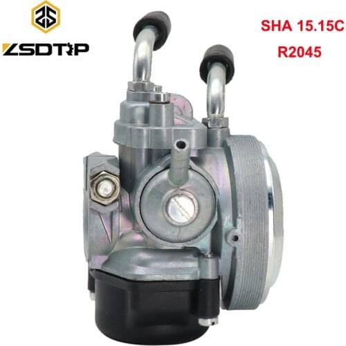 ZSDTRP Dellorto 15.15mm C SHA Moped Carburetor Tomos 15/15 Cable Choke 50cc Mini Dirt Pocket Moped Bike