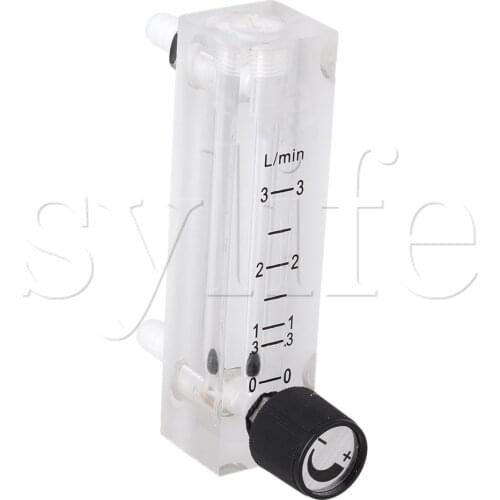 0-3LPM 100x76x25mm Acrylic Plastic LZQ-6 Oxygen Gas Flow Meter Air Flowmeter
