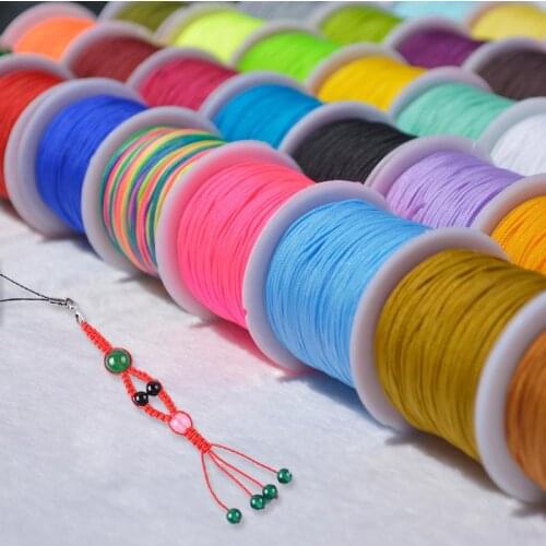 1 Roll 20Meters/0.8mm Nylon Cord Jewelry Thread 39 Colors Jewelry Accessories Bracelets For Necklace High Quality DIY Thread