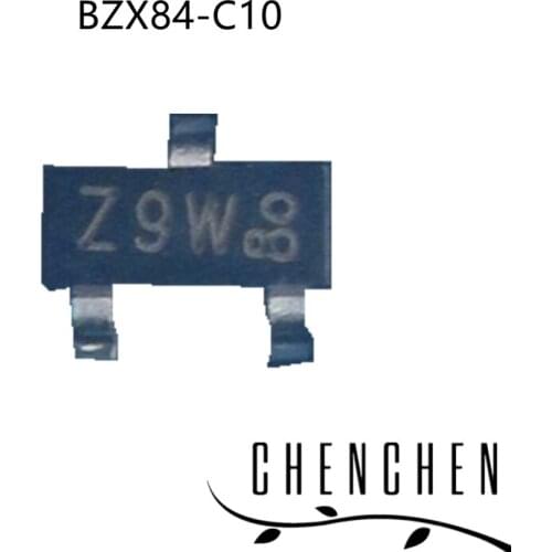 50pcs/lot BZX84-C10 Z9W SOT23 100% New Original