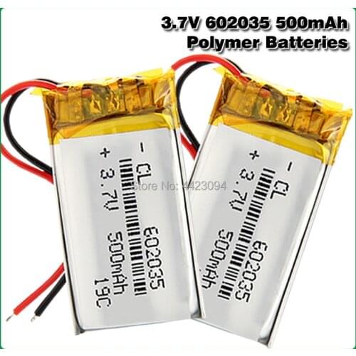 602035 500mah 3.7V lithium-ion polymer battery for mio navigation recorder recording video wireless tetra P300 playme recorder