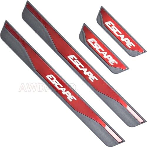 For Ford Escape Accessories 2021 2020 2019 2018-2014 Stainless Car Door Sill Kick Scuff Plate Protector Trim Cover Guard Styling