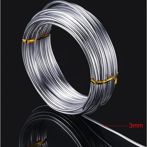 Artracyse 32.8 Feet/10M Silver Aluminum Wire 0.8-3 MM Thickness Bendable Metal Craft Wire for Making Dolls Skeleton Diy Crafts