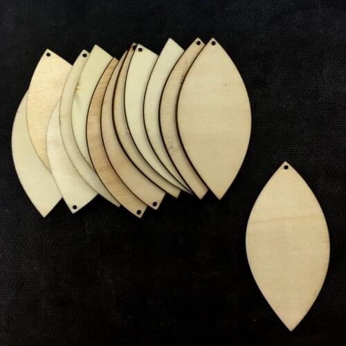 Free shipping! 80mmX40mm unfinished wood cutout craft wood beads