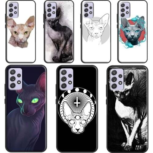 Sphinx Cat Case For Samsung A72 A52 A42 A32 A12 A70 A50 A40 A30 A10 A20 S A11 A41 A51 A71 A21S Cover