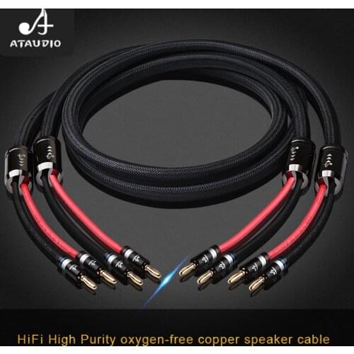 ATAUDIO Hifi Speaker Cable High Quality 6N OFC Speaker Cord to connect Amplifier and Speaker BOX