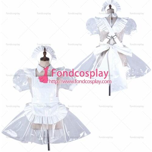 Sissy maid pvc dress lockable Uniform cosplay costume Tailor-made[G2191]