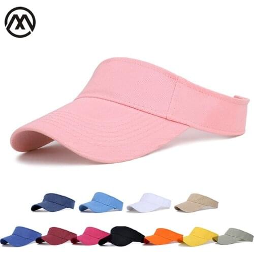 Summer ladies sun visor sun hats solid color fashion adjustable high quality outdoor sports washed cotton caps streetwear bonnet