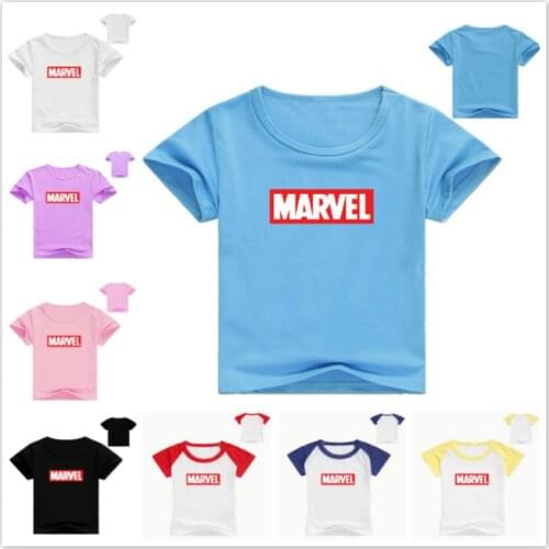 Summer Cartoon Print Baby Boys Cartoon Marvel Comics T Shirt Infant Kids Boys Girls T-Shirts Clothes Cotton Tees Toddler Tops