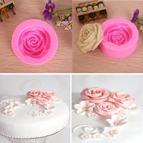 Luyou Food-Grade silicone molds for cake decorating mini flower fondant mold party handmade rose decoration tools FM050