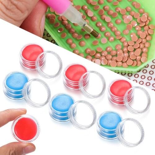 Macaron Diamond Painting Glue Clay Storage Box Drilling Mud Embroidery Cross Stitch Storage Container Home DIY Crafts Tools