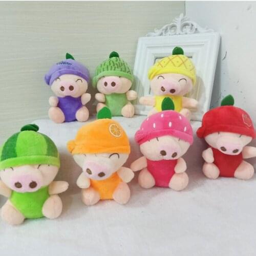 Kawaii Stuffed Animals Cute Plush Fruit Pig Toys Kawaii Baby&Kids Birthday Gifts And As Keychain/Small Pendant