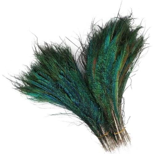 50Pcs/Lot Real Natural Peacock Sword Feathers For Crafts 30-35cm/12-14" Peacock Feathers for Jewelry Making Wedding Decoration