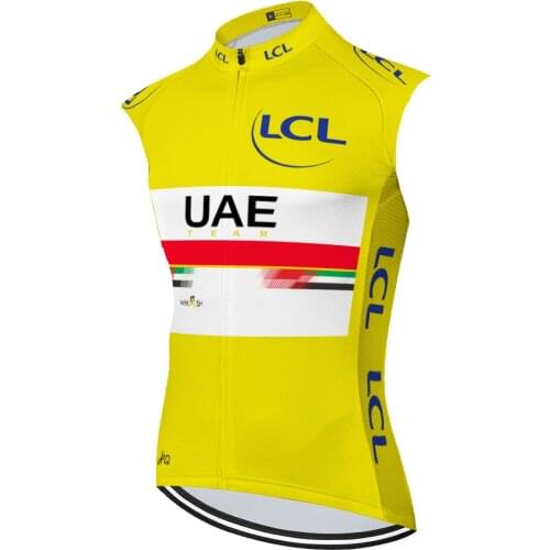 UAE 2021 Camiseta sleeveless Camisa Masculina Masculino Verano Jersey Maillot Ciclismo Hombre Mallots Ciclismo Hombre