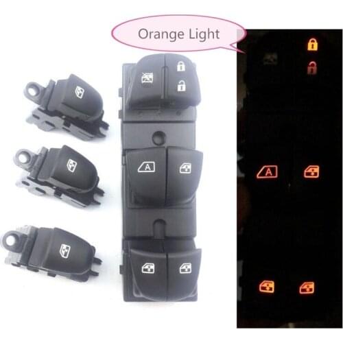 Orange Light Window Master Switch for Nissan Qashqai Altima Sylphy Tiida X-Trail 25401-1KA0A 25411-1KL5A 25401-1KA0B