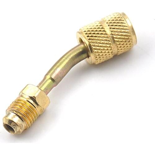 Split Ductless Service Port Adapter 5/16" SAE Female to 1/4" SAE Male Brass Air Condition R410a Adaptor Connector Durable