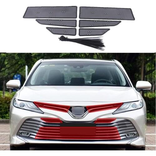 Stainless Front Grille Insert Net Insect Screening Mesh Cover Trim For Toyota Camry 2018 2019 Car Styling Accessories