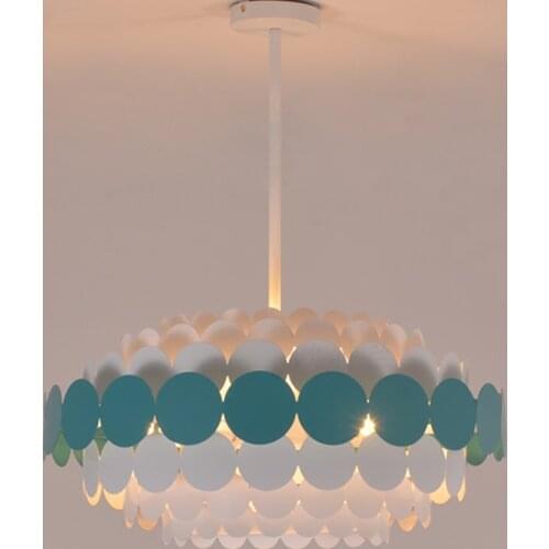 Postmodern Nordic chandelier concise creative model room living room bedroom childrens room doughnut led Chandelier