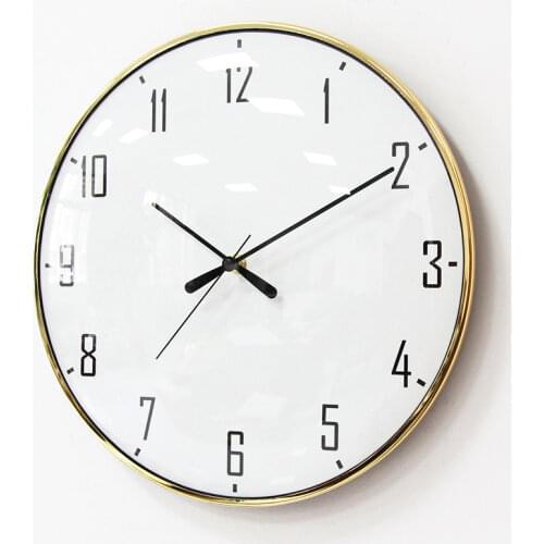 Gold Metal Luxury Wall Clock Silent Large Size Silent Modern Wall Watches Home Decor Big Kitchen Clock Duvar Saati Gift D084
