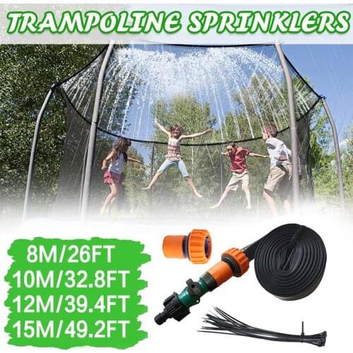 Summer Water Sprinkler Trampoline Sprinkler Outdoor Garden Water Games Toy Sprayer Backyard Water Park Accessories swimming pool