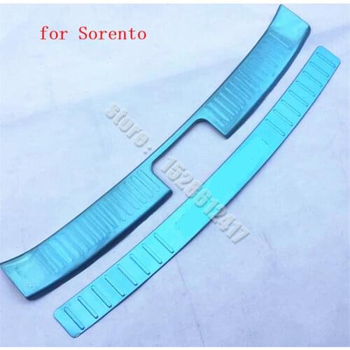 Car styling stainless steel External internal Rear bumper Protector Sill for 2013-2014 KIA Sorento car styling