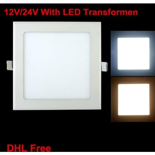 Low voltage 12V/24V High lumens Led ceiling light 3W/6W/9W/12W/15W/25W LED panel light Super Thin Cold/Natural/Warm White