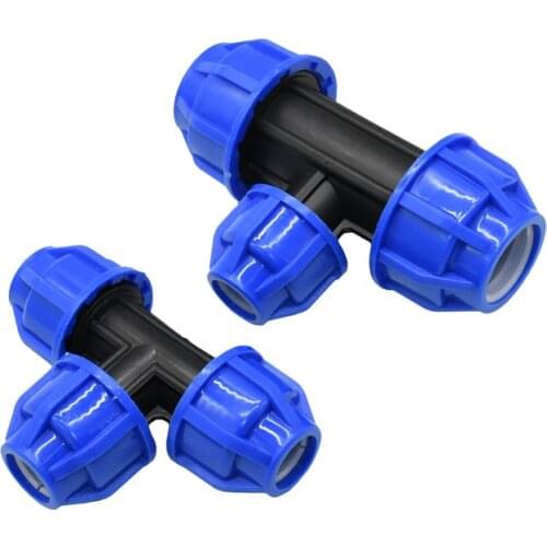 20mm 25mm 32mm PVC PE tube tee water splitter DN15 DN20 DN25 reducing tee pipe T Shaped connector Water supply tube Fittings 6pc