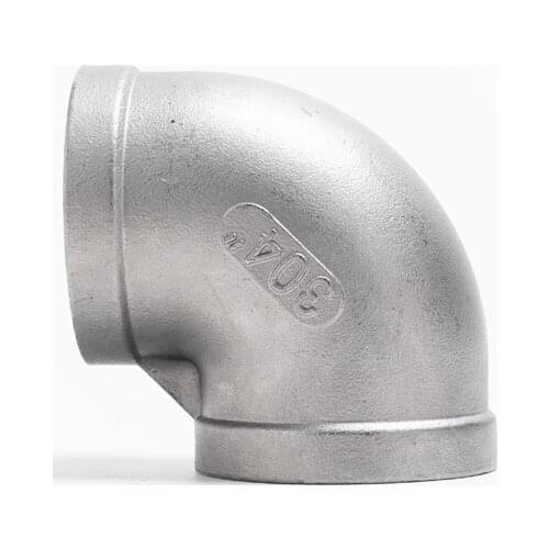 1-1/4" 1-1/2" BSP Elbow 90 Degree Angled Stainless Steel 304 Female Threaded Pipe Fitting Stainless Steel elbow For Homebrew