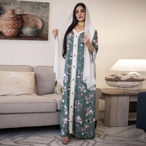 Robe Longue Musulman De Mode Femme Satin Kaftan Dubai Abaya Muslim Fashion Hijab Dress Turkey Dresses Abayas For Women Vestidos