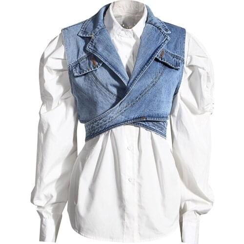 Women Denim Dress Lapel Long Sleeve Bodycon Mini Club Casual female cloths wholesale