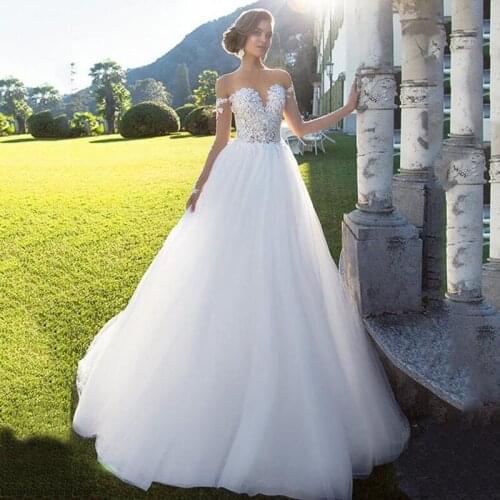 SoDigne Wedding Dresses Princess 2020 Sexy Backless Lace Appliques Boho Bridal Gown Long Sleeves Plus Size Wedding Gowns