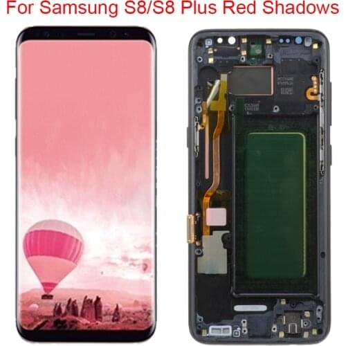 Burn Shadows S8 LCD For Samsung Galaxy S8 Plus Display With Frame G950F SM-G955F Touch Screen S8 Plus LCD Assembly