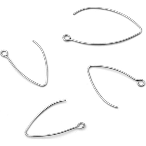 0.8x30mm/0.8x40mm Pure stainless steel French-style ear hooks Ear Wires Oval teeth Teeth Time jewels do not fade 50pcs/lot