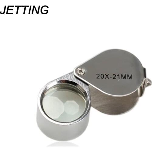 1PCS Portable 20 x 21mm Jewelry Magnifying Glass 20X Folding Magnifier Loupe for Jewelry Coins Stamps Antiques