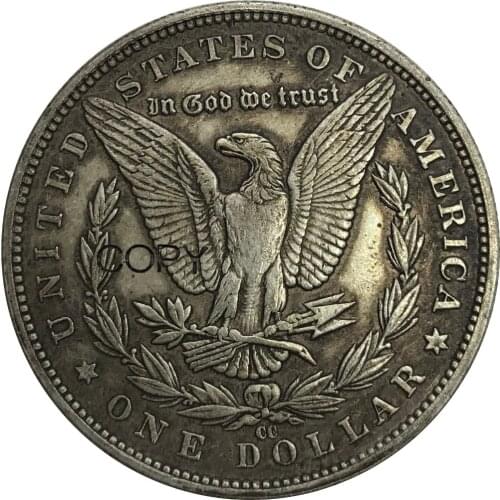 1883 cc United States of America 1 One Dollar Morgan Dollar Cupronickel Silver Plated Copy Coins