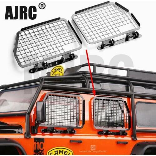 4pcs Metal Foldable Car Window Protective Net For 1/10 Rc Crawler Car Defender Traxxas Trx-4 Trx4 Window Guard Net Guardrai