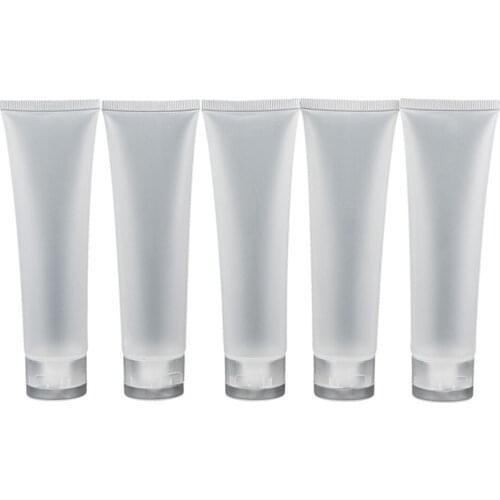 5 Pcs/lot Refillable Bottles 20ml/ 30ml/ 50ml/ 100ml Empty Clear Tube Cosmetic Cream Lotion Containers Makeup Tools