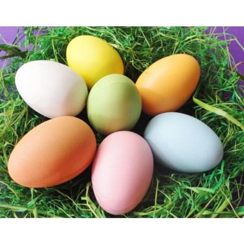 6cm plastic Easter eggs decorated DIY hand-painted white egg model molded plastic childrens toys Creative Painting