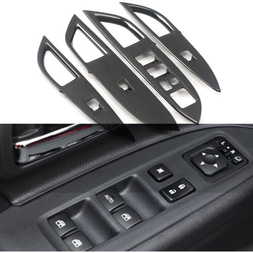 ABS Chrome For Mitsubishi Outlander 2013-2019 Door Window Lift Switch Armrest Trim Cover Trim Sticker Decoration Accessories