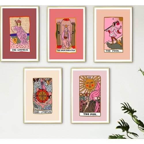 The Empress Tarot Abstract Art Pictures The Fool Card Canvas Painting Fortune Poster Wall Prints Bedroom Nordic Interior Decor