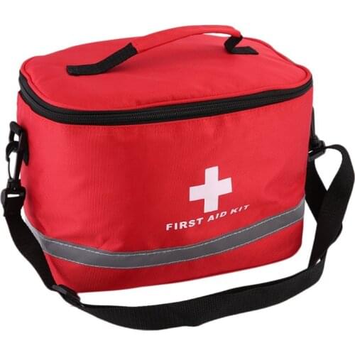 Outdoor First Aid Kit Sports Camping Bag Home Medical Emergency Survival Package Red Nylon Striking Cross Symbol Crossbody Bag